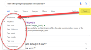 Google Date Range Filter